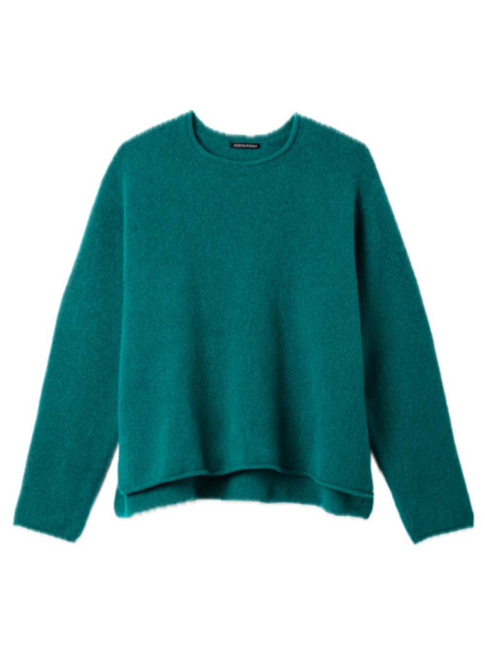 Eileen Fisher Teal Cashmere /Silk Crewneck Sweater